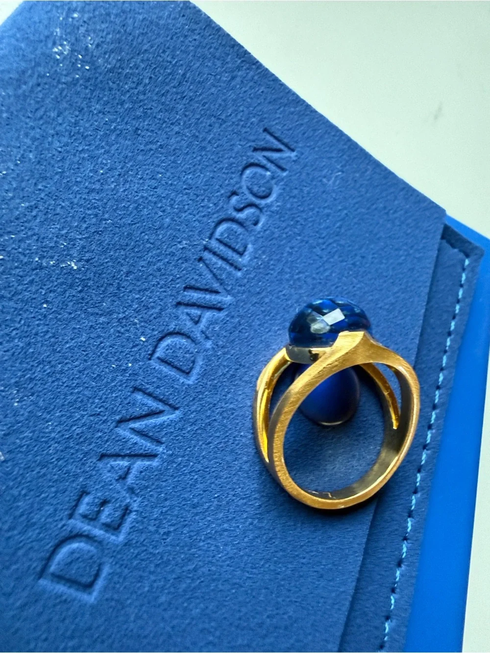 Dean Davidson Mini Galleria Ring color Midnight Blue/ Gold Ring Size 7